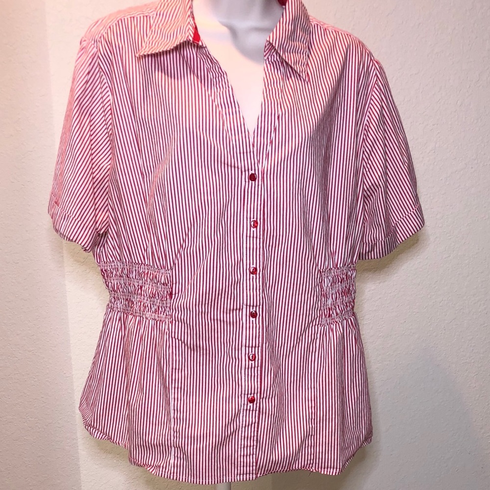CATO - Red & White Striped Shirt